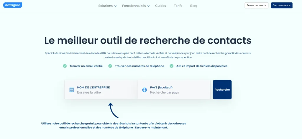 datagma page d'acueil 