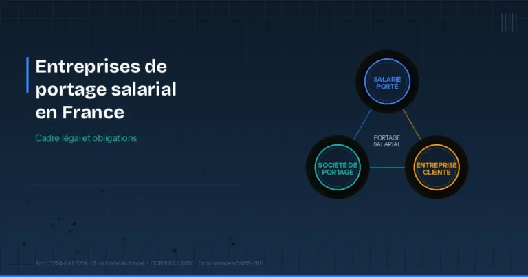 Entreprises de portage salarial en France : cadre légal et obligations