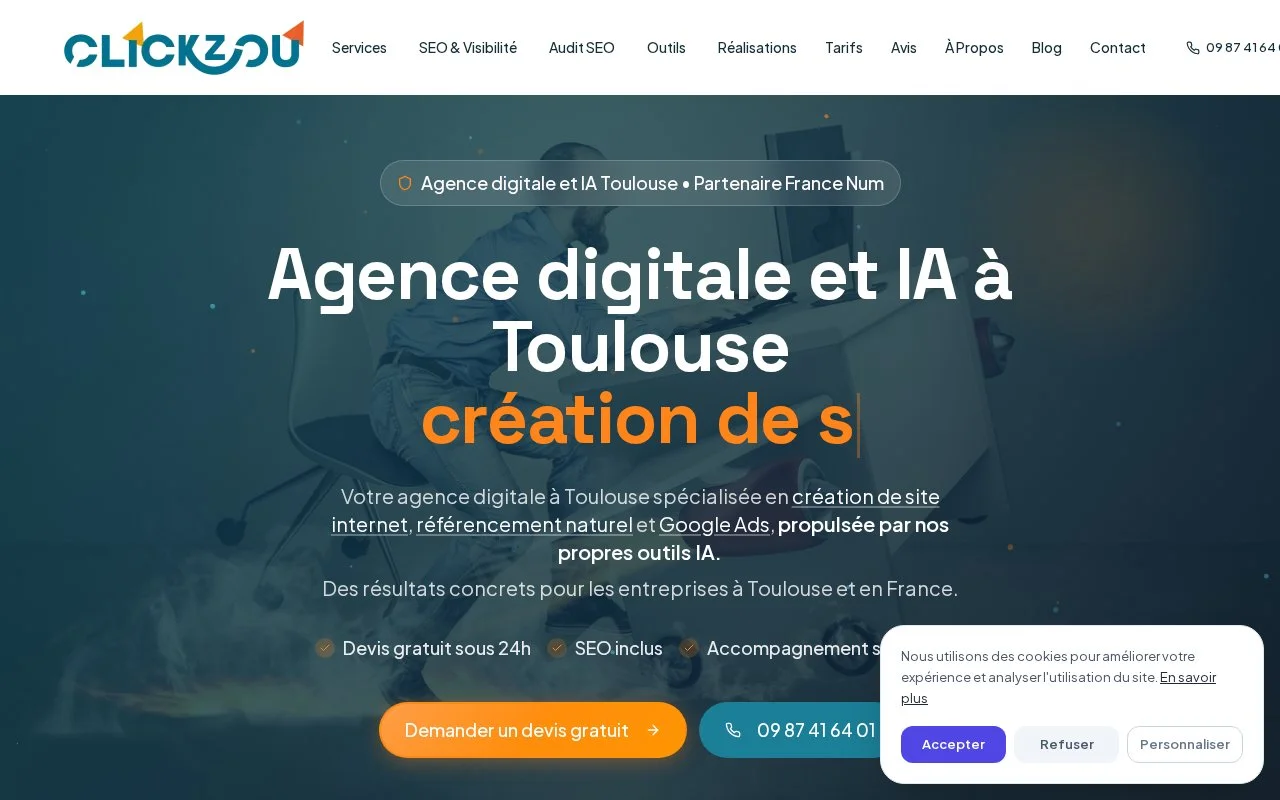 Comment améliorer la visibilité de votre site grâce à Clickzou - agence web albi clickzou