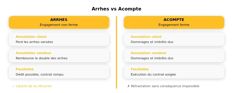 Infographie arrhes